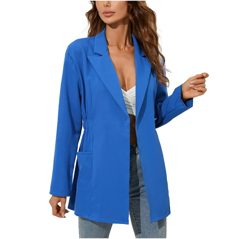 Fashion Pure Color Button Long-sleeved Small Blazer Jacket Fashion Pure Color Button Long-sleeved Small Blazer Jacket