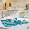 thumbnail image 6 of Coolnut Blue Vintage Feather Dish Drying Mat for Kitchen, 18 x 24 Inch Microfiber Absorbent Dish Drying Pad, Machine Washable Kitchen Counter Protect Mats, 6 of 7