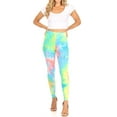 thumbnail image 3 of Women's Tie Dye Printed Casual Full Length Elastic High Rise Pull On Leggings S-3XL, 3 of 5