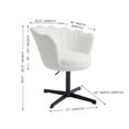 thumbnail image 2 of Impressions Vanity Melissa Swivel Modern Makeup Chair, 360 Degree Swivel Desk Chairs (Gray Velvet), 2 of 6
