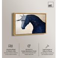thumbnail image 2 of Blue Horse I Framed High-Gloss Acrylic Glass Wall Art Maximalist Wall Decor by Art Remedy, Gold Frame, 45 x 30, 2 of 7