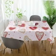thumbnail image 6 of GZHJMY Valentine's Day Heart Tablecloth, Rectangle Waterproof Washable Polyester Table Cover for Picnic Dinner Holiday Party Decor, 60 x 90 Inch, 6 of 7