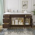 thumbnail image 3 of 66 in. W x 21 in. D x 32.5 in. H Bath Vanity Cabinet without Top in Brown, 3 of 9