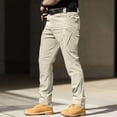 thumbnail image 5 of Cargo Pants Men Multi Pockets Straight Leg Tactical Work Trousers for Outdoor Hiking Construction Workwear Khaki 3XL, 5 of 9