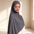 thumbnail image 2 of QASIEATN Cotton Hijab Women's Headscarf Quality 180 X 55 Cm Soft Breathable and Opaque Daily Wear Casual Accessories Silk Scarves for Women, 2 of 5