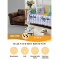 thumbnail image 5 of Easter Purple Striped Couch Cover, Spring Colorful Bunny Polka Dot Sofa Cover Blanket for Loveseat Couches, Sectional Sofa Slipcover Furniture Protector for Living Room Bedroom 71''x118'', 5 of 9