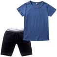 thumbnail image 3 of Summer Kids Casual Solid Short Sleeve T Shirt And Shorts For Girls Outfits Baby, 3 of 3