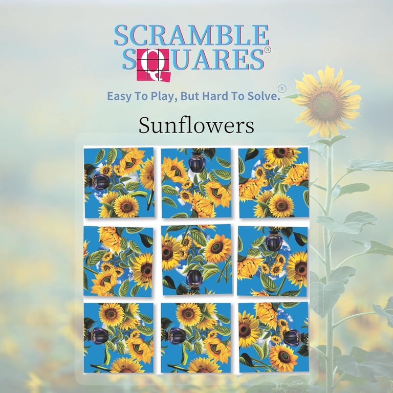 Sunflower Scramble Squares Puzzle: 9-Piece Brain Teaser For Kids & Adults - Fun Family Game To Boost Brainpower