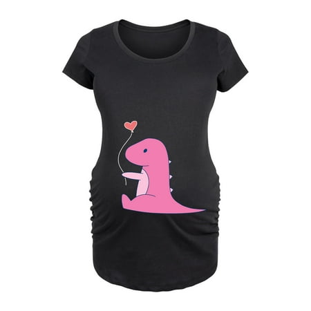 

Bloom Maternity - Blue Dinosaur Art - Women s Maternity Scoop Neck Graphic T-Shirt