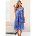 thumbnail image 4 of Only Necessities Plus Size Short Silky Lace-Trim Gown, 4 of 6