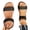 Black, variant on Platform Water Sandals for Women Wedge Sole Comfortable Summer Walking Beach Shoes Black Size 38