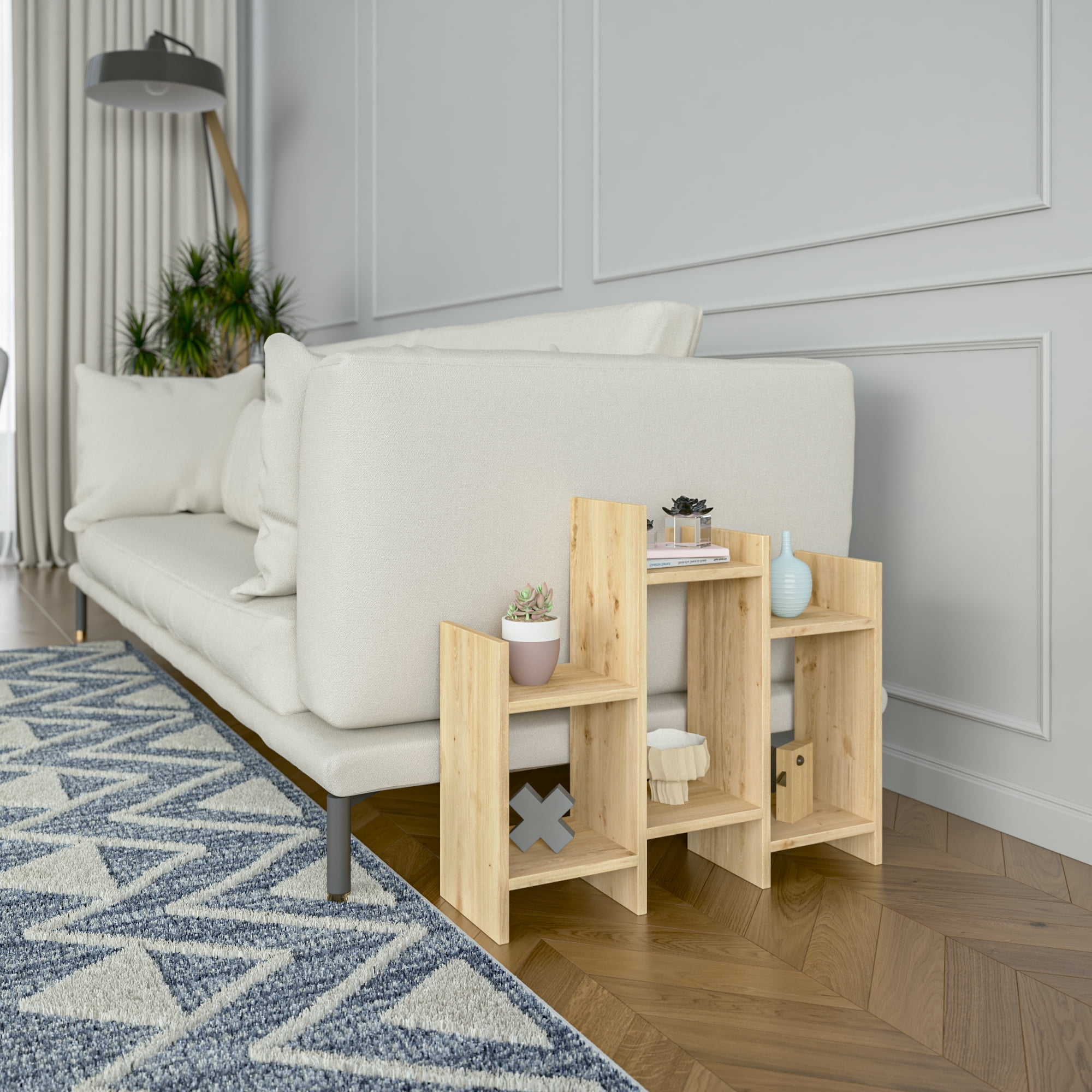 Ada Home Decor Furniture Oak 2 Tier Sutton Modern Side Table