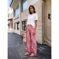 thumbnail image 4 of JOLIP Women's High Rise Pink Leopard Print Wide Leg Denim Pants, 4-12, 4 of 7