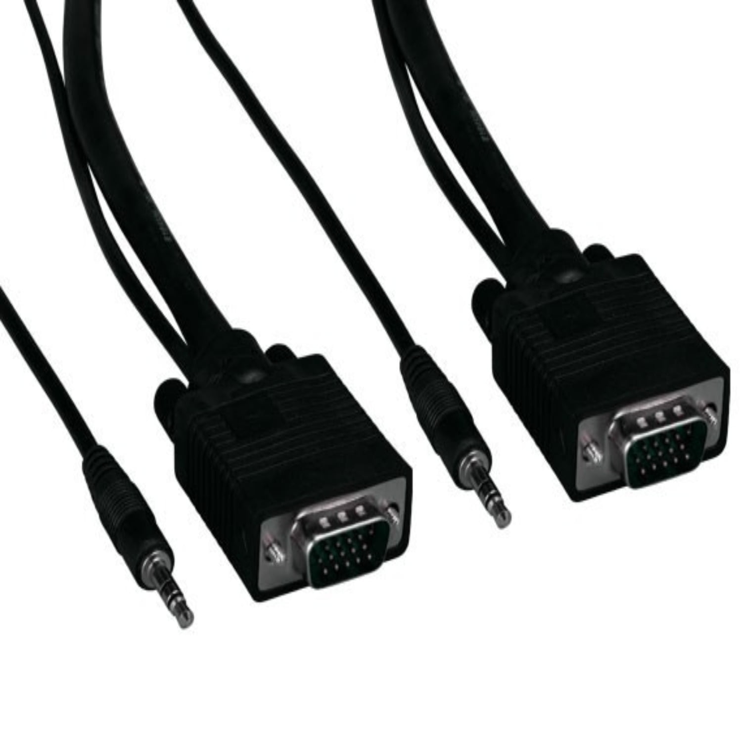 VGA SVGA Video 3.5mm Stereo Audio PC Laptop to Monitor TV 2-in-1 Cable 25ft 