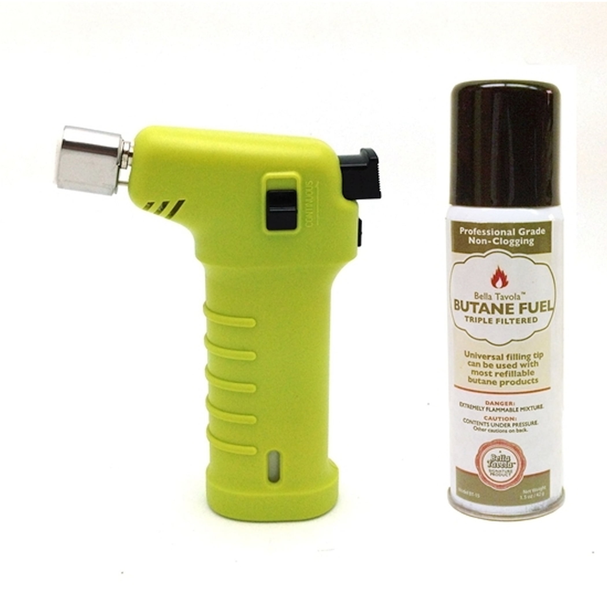 Bella Tavola Green Mini Torch Combo Pack with Butane Refill