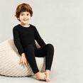 thumbnail image 2 of YOUYEDIAN Base Layer Foy Boys Warm 2 Piece Fleece Lined Thermal Underwear Set Fall Winter Long Sleeve Crewneck Tops Kids Comfy Soft Pants, 2 of 5