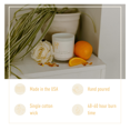 thumbnail image 4 of Hillside Candle Citrus Champagne Single Wick Soy Candles, Luxury Scented Candles for Home - Up to 60 Hour Burn Time, Cruelty-Free Soy Wax Blend - Citrus Fragrance, Notes of Berries & Jasmine (9 oz), 4 of 8