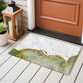 thumbnail image 5 of Green Gold Marble 2'x3' Washable Rug, Modern Abstract Marble Crack Texture Non-Slip Soft Doormat Area Rugs for Entrance Bathroom Bedsides, Front Doormat Carpet for Kitchen Bedroom, Entryway Floor Mat, 5 of 9