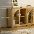 thumbnail image 2 of EYYTHUNG Sideboard Buffet Cabinet,  Natural Oak Storage Cabinet with Adjustable Shelf, 2 of 7