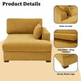 thumbnail image 7 of UIXE Chaise Lounge Indoor Upholstered Corduroy Sofa with Left Armrest for Living Room Bedroom, Orange, 7 of 7