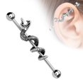 thumbnail image 2 of Industrial Barbell CZ 316L Surgical Steel Industrial Bar Snake, 2 of 2
