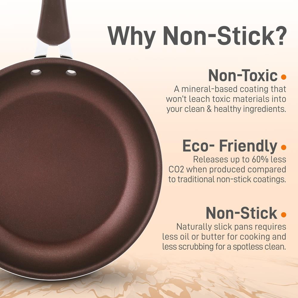 10'' Medium Fry Pan - Non-Stick High-Qualified Kitchen Cookware, Safe for Gas, Electric, Ceramic & Induction Counter Cooktops (Works with Models: NCCW14SBR & NCCW20SBR) - NutriChef NCCW14SBRMFP
