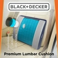 thumbnail image 3 of BLACK+DECKER Cooling Gel Memory Foam Back Cushion Lumbar Support Pillow, Gray Blue, 3 of 8