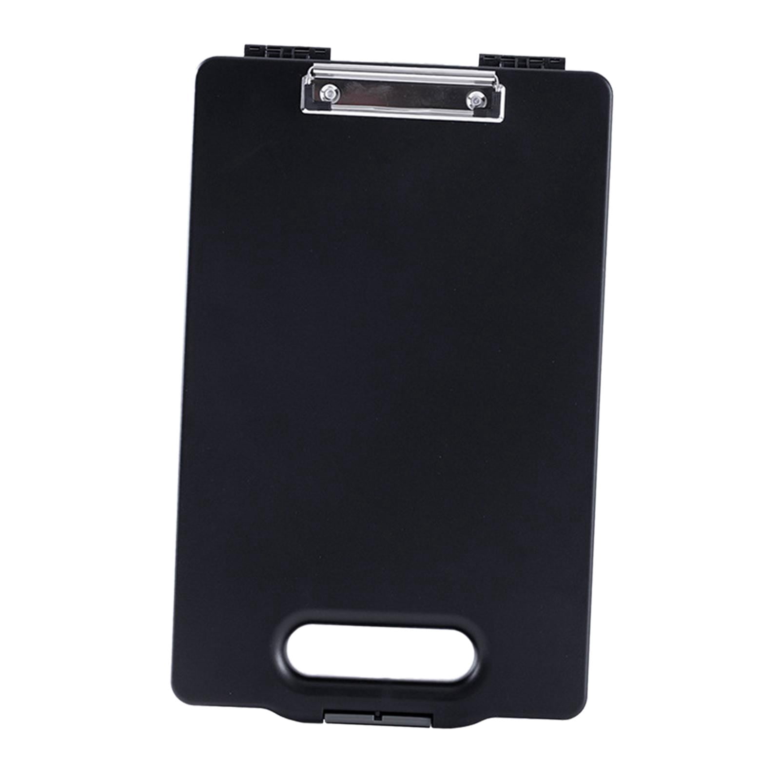 A4 Clip Board Folder Fastener File Folders Durable Storage Clipboard Box Teachers Utility Gifts Documents Paper Writing Pad Holder Work black