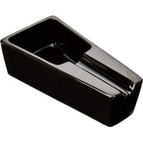Sigara Black Ceramic Single Cigar Ashtray for Patio/Outdoor Use