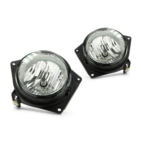 CarLights360: For 2006 2007 2008 2009 Hummer H3 Fog Light Assembly Driver and Passenger Side Pair 2nd Design w/Bulbs - Replaces HU2592101