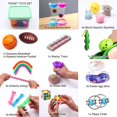 thumbnail image 3 of 24 Pack Bundle Sensory Fidget Toys Set-Liquid Motion Timer/Grape Ball/Mochi Squishy/Stretchy String/Flippy Chain/Easter Egg/Marble Mesh/Squeeze Bean/Cube for Autistic Kids, ADHD, Anti-Stress Toys, 3 of 8