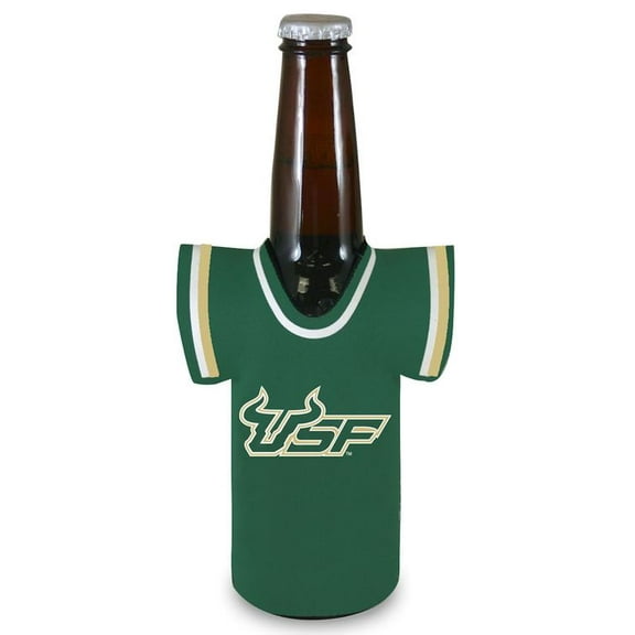 University of South Florida USF Bulls 16oz Drink Bottle Cooler Insulated Neoprene Beverage Holder, Team Jersey Design