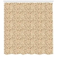 thumbnail image 3 of Ambesonne Floral Shower Curtain, Abstract Tender Stems, 69"Wx84"L, Beige Caramel Vermilion, 3 of 3