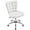 White, variant on CRXX Armless Desk Chair Modern Tufted Office Chair Faux Leather Upholstered Computer Chair with Adjustable Seat Height and Rolling Wheels for Home/Office, Light Gray