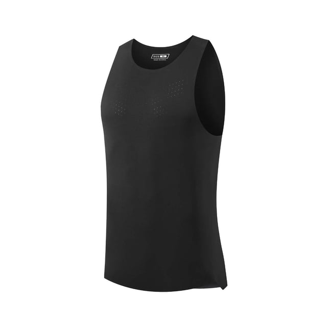 Men's Mesh Compression Slimming Tank Top, 4-Way Stretch Posture Support Chest Abdomen Body Shaper Gym Workout Undershirt,Black,M