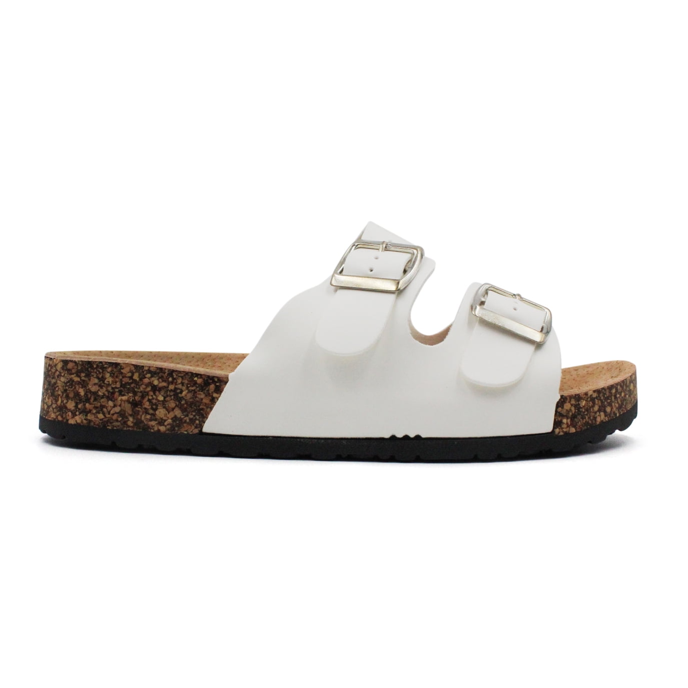 LAVRA Women's Buckle Strap Sandals Cork Footbed Slides Classic Flip Flop -  Walmart.com