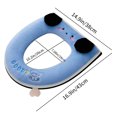 thumbnail image 6 of MICLOZYT Bathroom Toilet Seat Cover Pads,Easy to Install,Soft Thicker Warmer,Zipper Style Household Universal Use Plush Toilet Seat Cover Winter Season Thickening and Warm Washable with Handle, 6 of 7