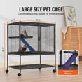 thumbnail image 2 of KFFKFF 36" Metal Ferret Home, Spacious Double-Deck Habitat, Includes Ramps & Tray, Simple Assembly, Suitable for Rats, Hamsters, Guinea Pigs, Chinchillas, Squirrels, Hedgehogs, Bunnies, 2 of 9