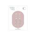 thumbnail image 2 of Time and Tru Silvertone Multi Earring Set, 5 Pairs, Initial C, 2 of 4