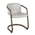 thumbnail image 4 of Home Trends and Design Chiavari Set of Two Distressed Leather Dining Chairs Chestnut Brushed, Silver Finish, 4 of 5