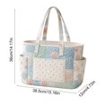 thumbnail image 3 of Quilted Tote Bag,Multi-Pocket Shoulder Bag Large Capacity Handbag for Women,Beach Shopping Bag for Travel and Daily Outings, 3 of 6