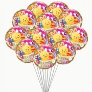 PMU Happy Easter Basket and Bunny 18 Inch Mylar Foil Balloon Pkg/25