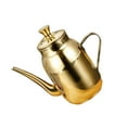 thumbnail image 3 of Dispensador de aceite Aceitera Aceitera Recipiente de acero inoxidable Aceitera de para cocinas, bufés, panaderías, restaurantes y cocinas Oro 300ml, 3 of 8