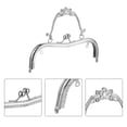 thumbnail image 4 of Uxcell Metal Purse Frames, 8.07" 2Pack Kiss Lock Clasp Frame for Coin Bags DIY, Silver, 4 of 6
