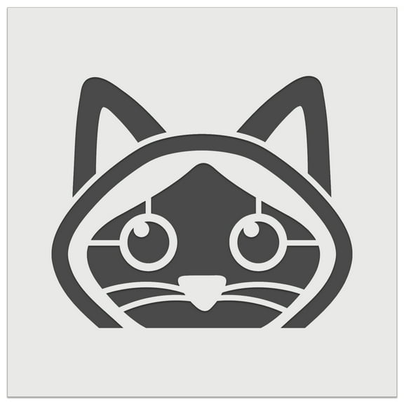 Peeking Siamese Cat DIY Cookie Wall Craft Stencil - 5.5 Inch