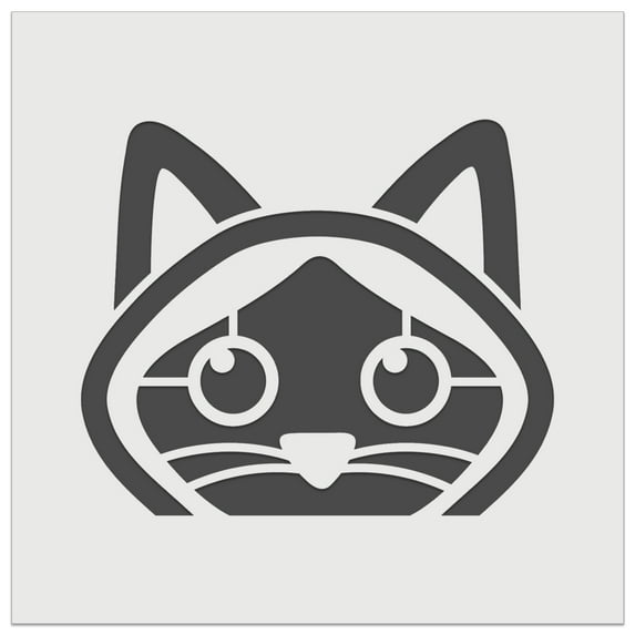 Peeking Siamese Cat DIY Cookie Wall Craft Stencil - 9.0 Inch
