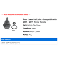 thumbnail image 2 of Front Lower Ball Joint - Compatible with 2005 - 2019 Toyota Tacoma 2006 2007 2008 2009 2010 2011 2012 2013 2014 2015 2016 2017 2018, 2 of 2