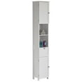 thumbnail image 1 of Basicwise QI004021.WT Armoire de Rangement Haute Blanche Autoportante pour Salle de Bain et Meuble-Lavabo, 1 of 1