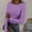 Purple, variant on ASFGIMUJ Women’s Long Sleeve Ribbed T Shirt Solid Color Crew Neck Slim Fit Basic Top for Everyday Wear