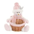 thumbnail image 3 of Cesta tejida,Adornos navideños con forma de cesta de dulces,Decoración navideña con cestas tejidas para fiestas,Contenedor de dulces multifunción fácil de usar,Decoración de mesa Lindo y, 3 of 8